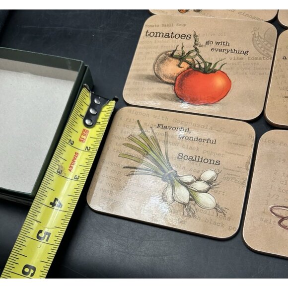 Jason 6 pc Coasters Recipe Delight Cork backed Bar Cocktail Drink Coasters Boxed - Picture 6 of 8